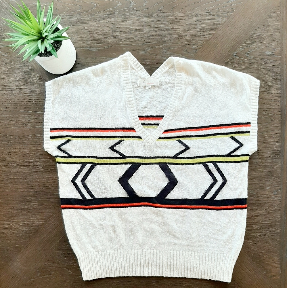 🌺Two by Vince Camuto boucle knit short sleeve